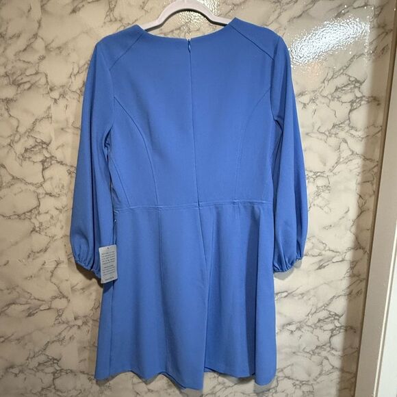 NEW Eliza J Seamed Long Sleeve Dress in Periwinkle Size 12 - Picture 9 of 10